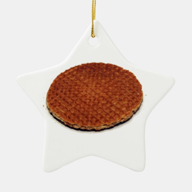 Ornamento De Cerâmica Stroopwafel (Frente)