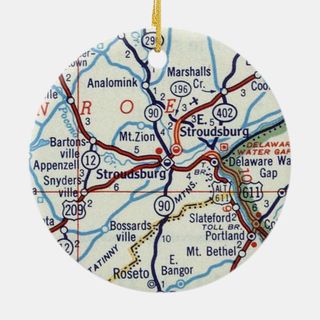 Ornamento De Cerâmica Stroudsburg PA (Traseira)