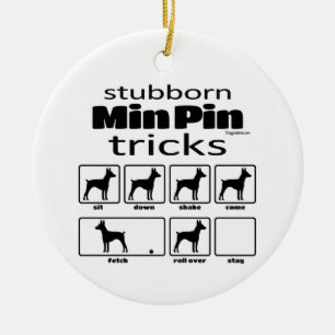 Ornamento De Cerâmica Stubborn Min Pin Tricks