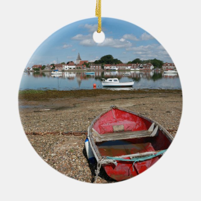 Ornamento De Cerâmica Stuning Bosham Harbor Inglaterra (Traseira)