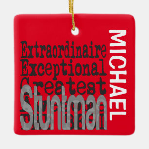 Ornamento De Cerâmica Stuntman Extraordinaire CUSTOM