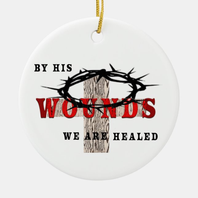 Ornamento De Cerâmica suas feridas (Frente)