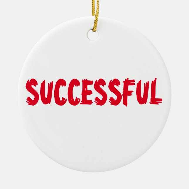 Ornamento De Cerâmica sucesso (Frente)