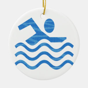 Ornamento De Cerâmica Sucesso da natação - os tempos quentes refrigera