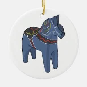 Ornamento De Cerâmica Suecia Dala Horse Dalecarlian Sueco