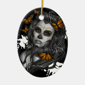 Ornamento De Cerâmica Sugar Skull Girl