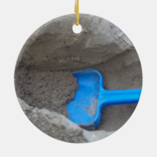 Ornamento De Cerâmica Summer Beach Digging Sand Shovel, Scoop, Brincando