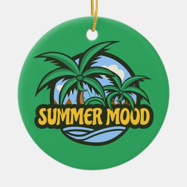Ornamento De Cerâmica Summer Mood (Frente)
