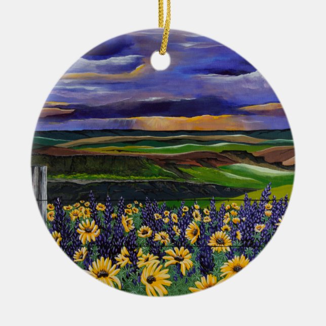 Ornamento De Cerâmica Summer Storm (Frente)