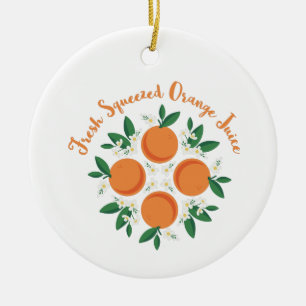 Ornamento De Cerâmica Sumo de laranja