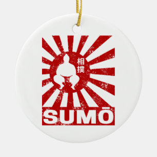 Ornamento De Cerâmica Sumo Retro Wrestler Japonês Vintage Design