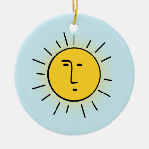 Ornamento De Cerâmica Sun