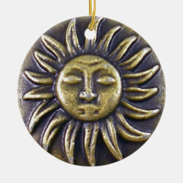 Ornamento De Cerâmica Sun Medallion (Frente)