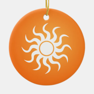 Ornamento De Cerâmica Sun Ornaments