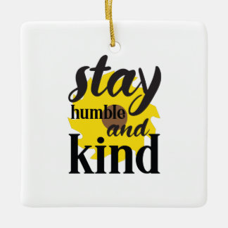 Ornamento De Cerâmica Sunflower Lover | Mantenha-Se Humilde E Humilde