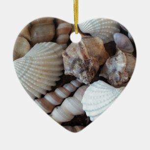 Ornamento De Cerâmica Sunny Seashells Collection Nature Summer