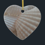 Ornamento De Cerâmica Sunny White Seashells, Sea Shell Beach Summer Love<br><div class="desc">Sunny White Seashells,  Sea Shell Beach Summer Love</div>
