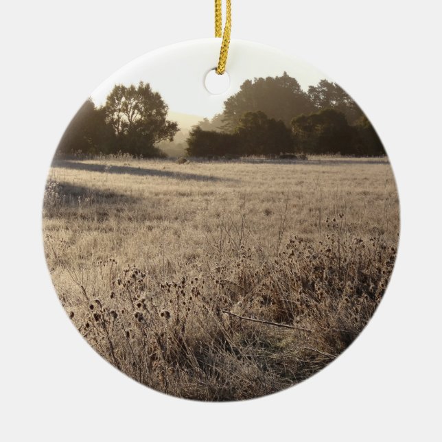 Ornamento De Cerâmica Sunrise na paisagem da Trailhead do Vale do Urso (Frente)