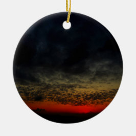 Ornamento De Cerâmica Sunset Antes da Tempestade