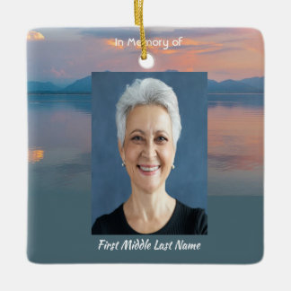 Ornamento De Cerâmica Sunset Evening Sky Dusk Memorial Pocket Keepsake