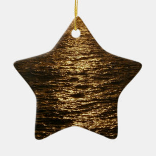 Ornamento De Cerâmica Sunset on the Water Abstrato Fotografia