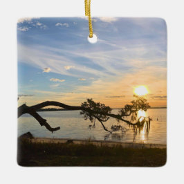 Ornamento De Cerâmica Sunset Over East Bay