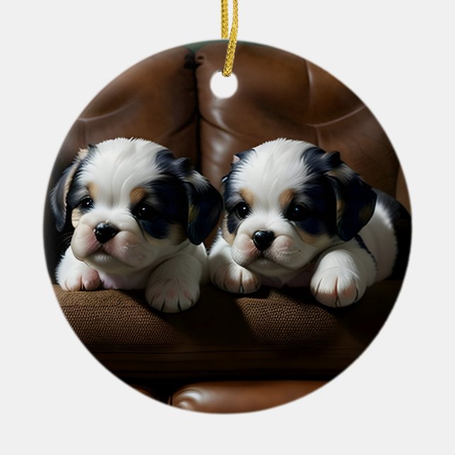 Ornamento De Cerâmica Super Bonitinhos no sofá 1 (Frente)