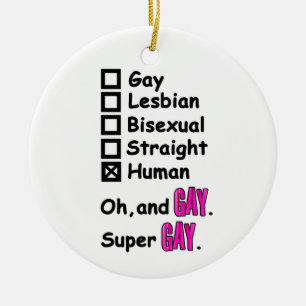 Ornamento De Cerâmica Super Gay