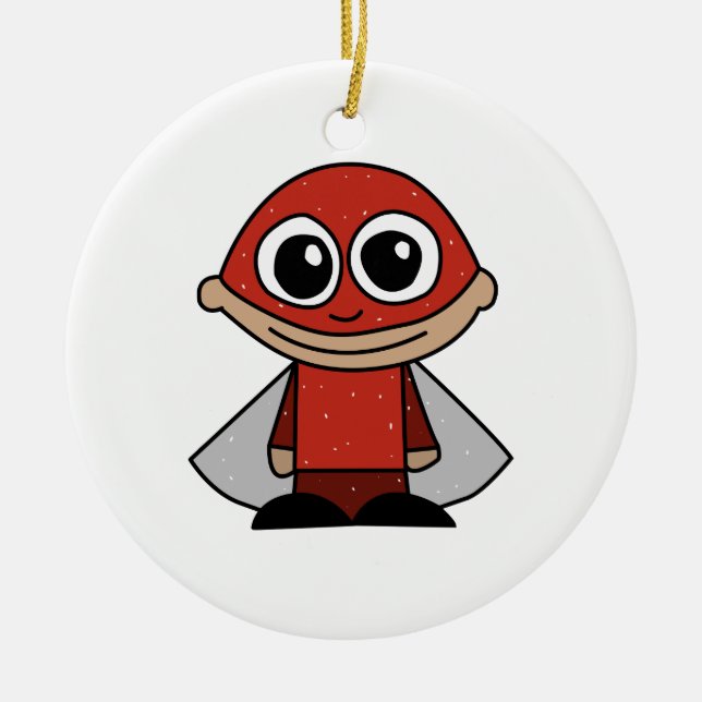 Ornamento De Cerâmica Super-herói (Frente)