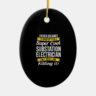 Ornamento De Cerâmica Super Legal Subestação Eletricidade Funny Gift