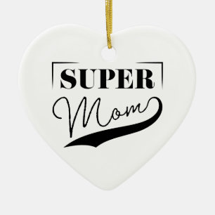 Ornamento De Cerâmica Super Mãe
