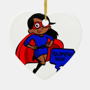 Ornamento De Cerâmica super-mãe negra