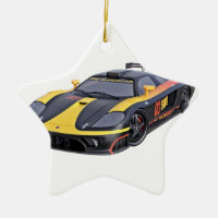 Supercarro no preto e no amarelo