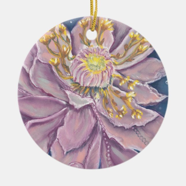 Ornamento De Cerâmica Supernatural Flower (Frente)