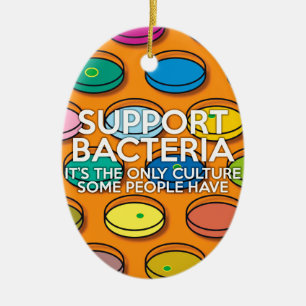 Ornamento De Cerâmica SUPORTE BACTÉRIAS Piada Científica