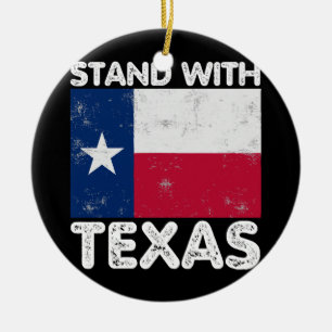Ornamento De Cerâmica Suporte para Texas I Stand com Texas Texan Flag