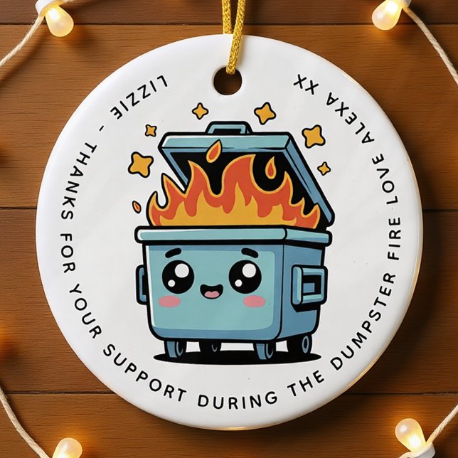 Ornamento De Cerâmica Suporte personalizado a buracos Obrigado Bestie (Criador carregado)