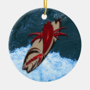 Ornamento De Cerâmica Surf