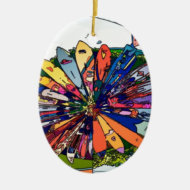 Ornamento De Cerâmica Surf acima em Maui (Frente)