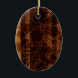 Ornamento De Cerâmica Surfboard de madeira do Faux Beach Keokea<br><div class="desc">Na grande ilha do Havaí, está uma praia robusta chamada Keokea. O surfe não é para amadores. Essas capas são inspiradas pelos pranchas lindamente moldados que são feitos a partir de madeiras locais e polidos por um brilho translúcido. Adicionamos uma camada de um impressão de hibiscus pareau para torná-los verdadeiramente...</div>