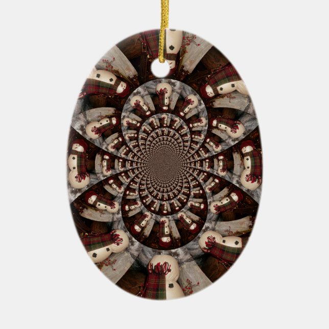 Ornamento De Cerâmica Surpreendente Snowman (Frente)