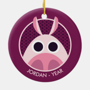 Ornamento De Cerâmica Suspeitoso o porco