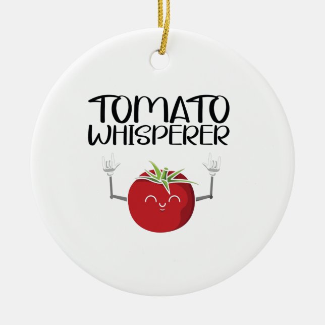 Ornamento De Cerâmica Sussurrador de Tomate (Frente)