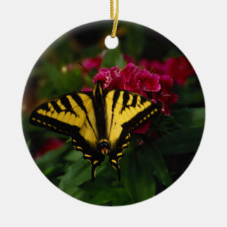 Ornamento De Cerâmica Swallowtail amarelo ocidental