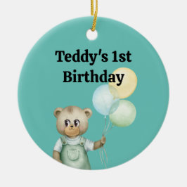 Ornamento De Cerâmica sweet baby teddy bear