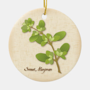 Ornamento De Cerâmica Sweet Marjoram Herb