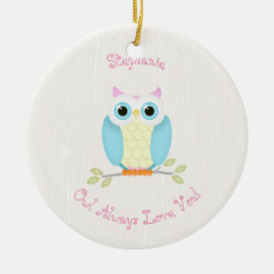 Ornamento De Cerâmica Sweet Owl Birthday