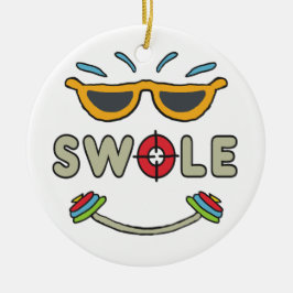 Ornamento De Cerâmica Swole Bodybuilding