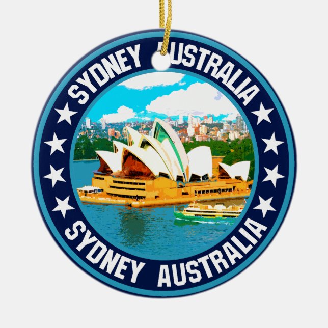 Ornamento De Cerâmica Sydney (Frente)