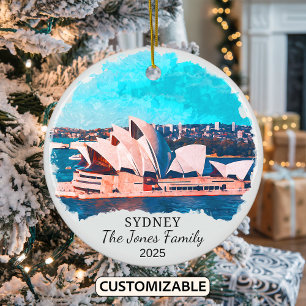 Ornamento De Cerâmica Sydney Ornament Personalizado, Austrália